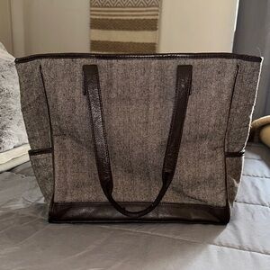 Thirty-One Elegant Brown Tote Bag